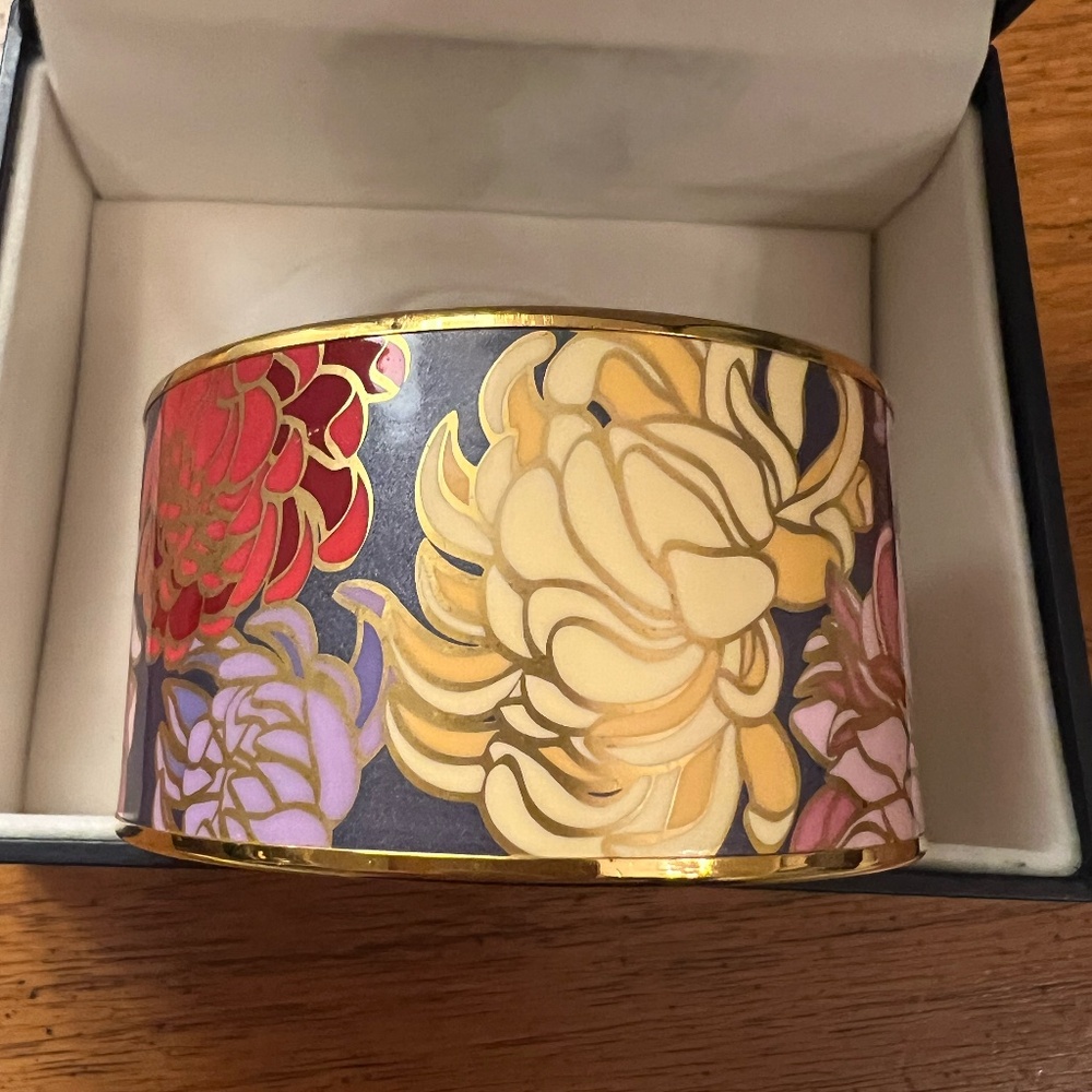 FREYWILLE Bordered Bangle, Diva Size, Florence, Gold, Claude Monet, Original Own